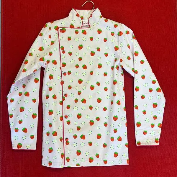 A Leading Role Adult Strawberry Shortcake Premium Cooking Jacket, Pink