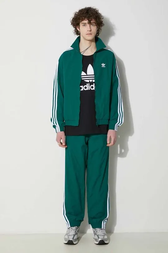 adidas Originals joggers Adicolor Woven Firebird Track Top green color IT2497