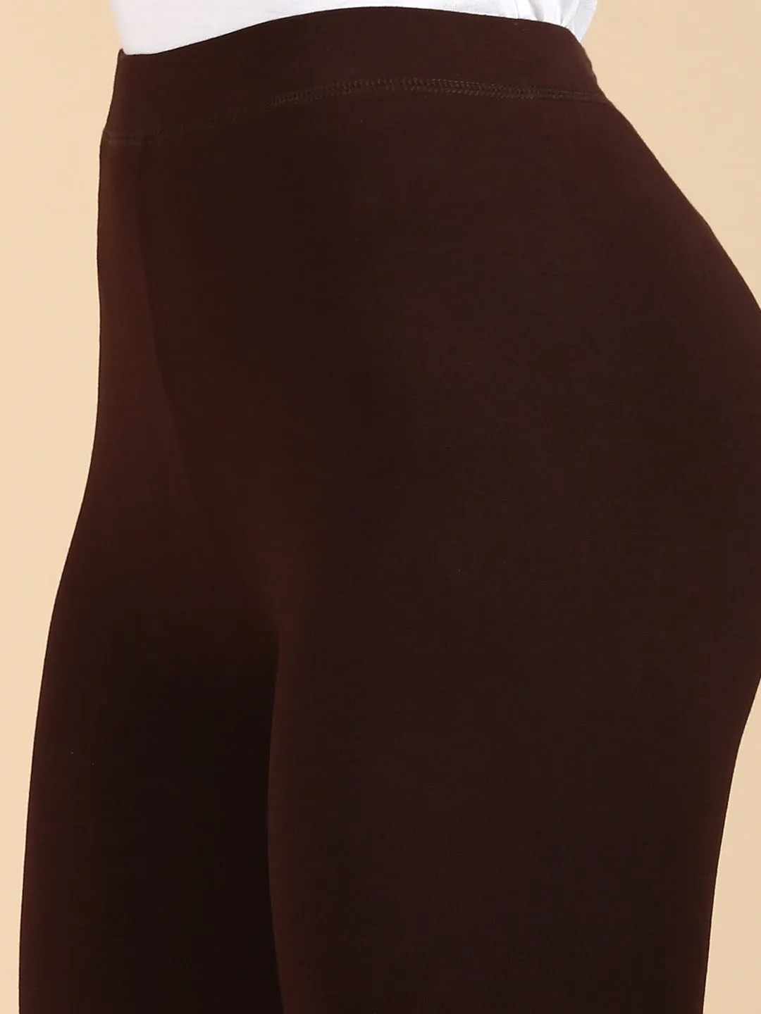 Ankle Length Leggings Viscose-Brown