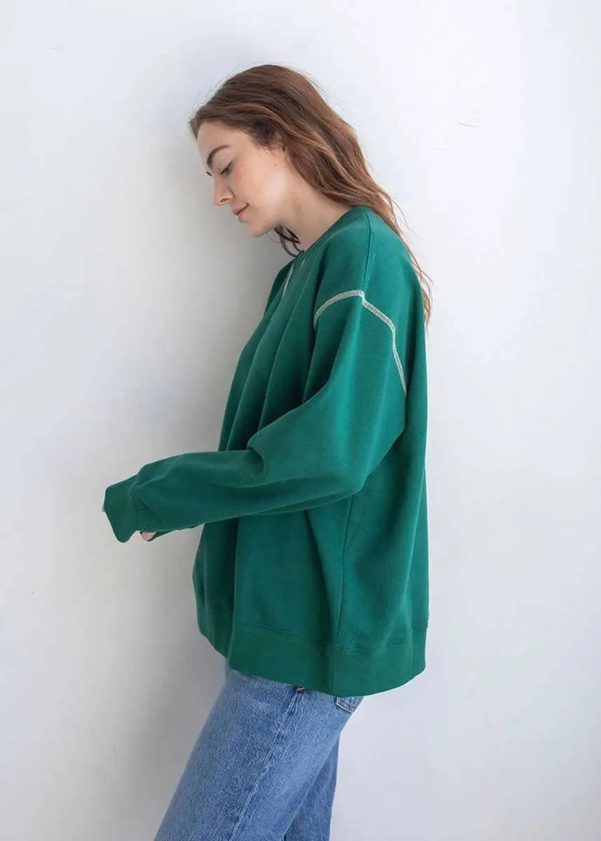 Ava Knit Crew Neck - Hunter Green