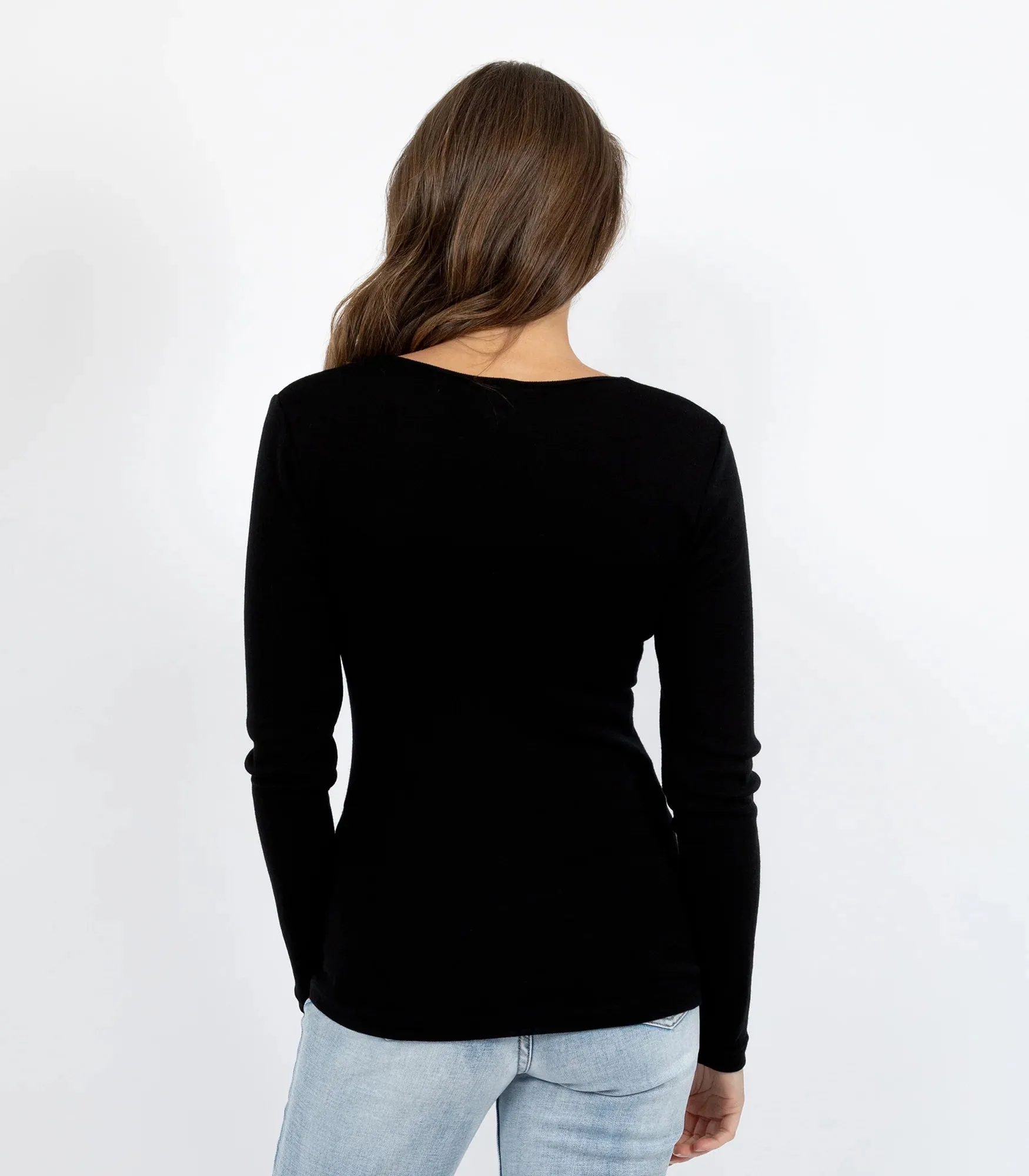 Baselayers - Pure Wool Scoop Neck  Long Sleeve Thermal