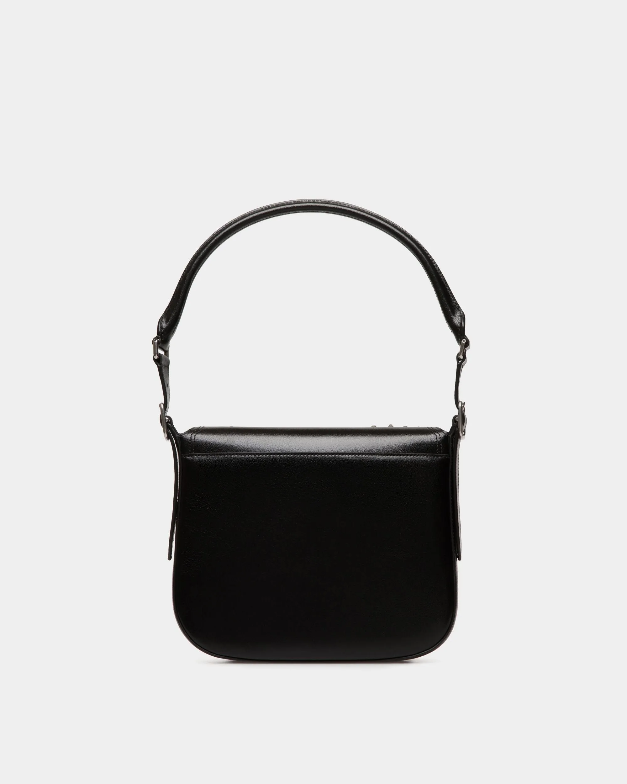 Beckett Crossbody Bag In Black Leather with Studs 