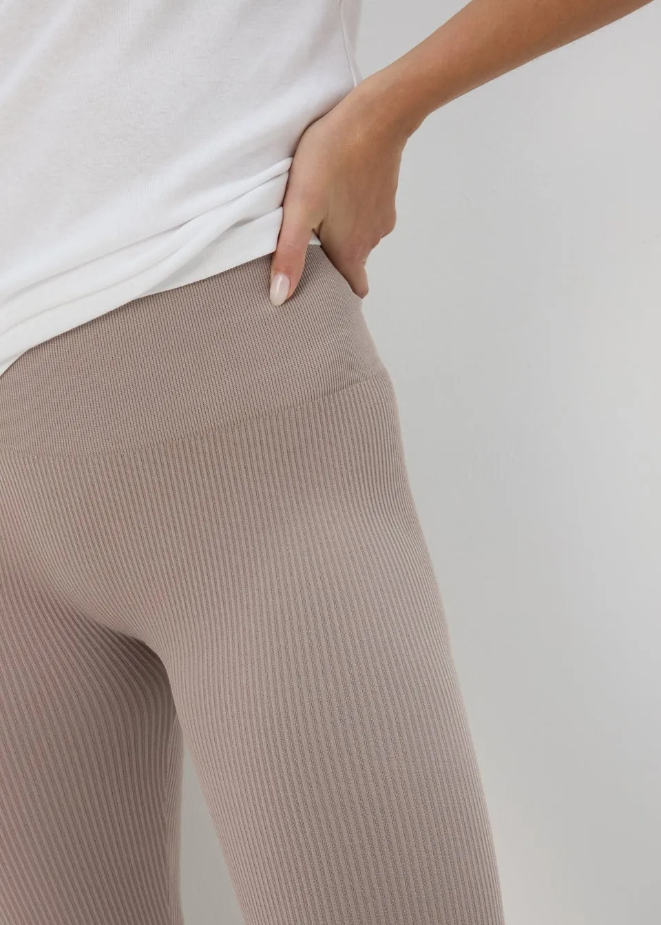 Beige Seamless Leggings