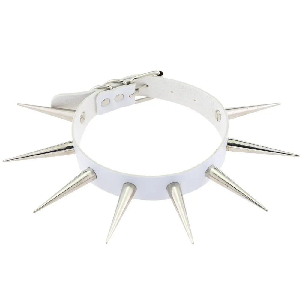 Big Long Spiked Choker Collar