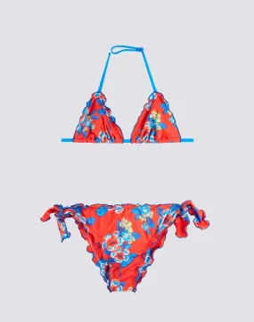 BIKINI BAMBINA CON STAMPA FLOREALE HIBI PANSY