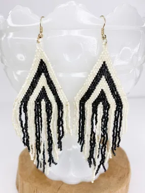 Black and White Long Earring