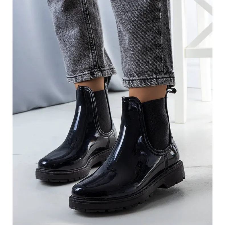 Black Kemi rain boots