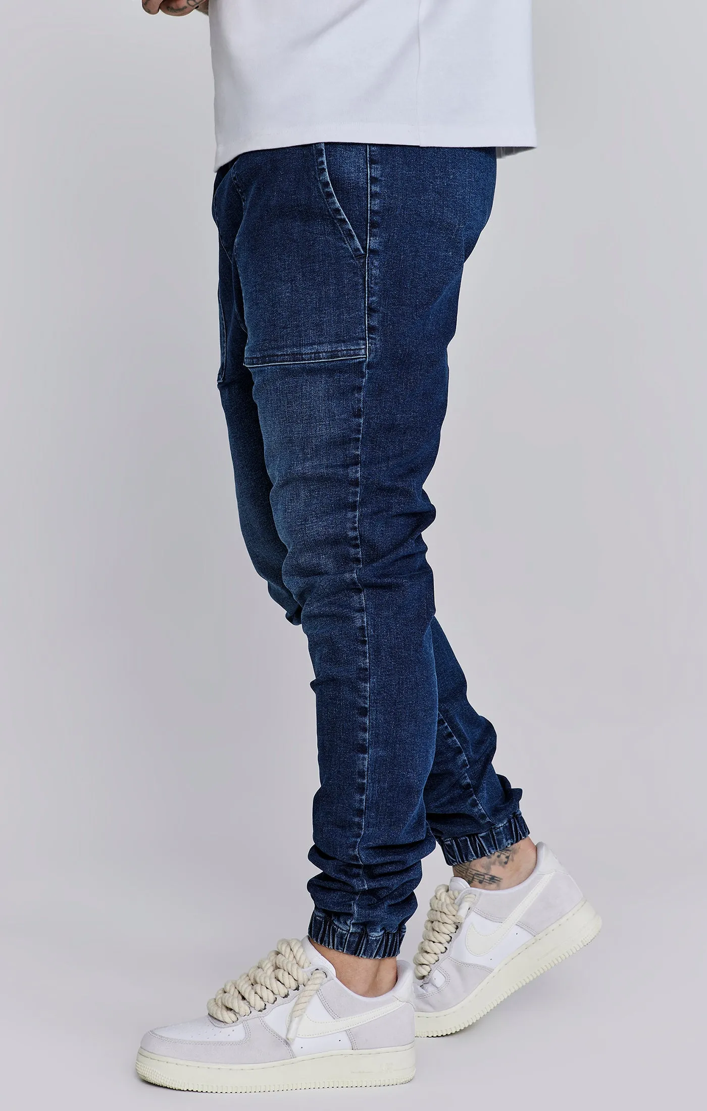 Blue Denim Joggers