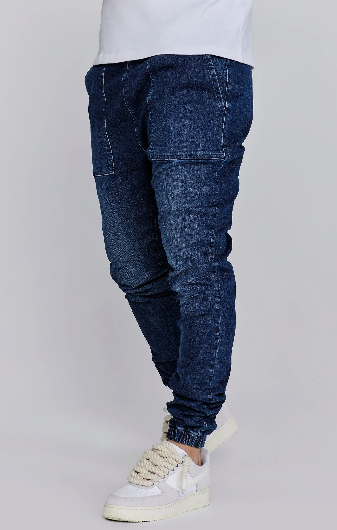 Blue Denim Joggers