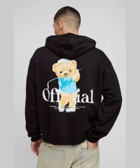 boohoo Mens Oversized Boxy Teddy Graphic Hoodie