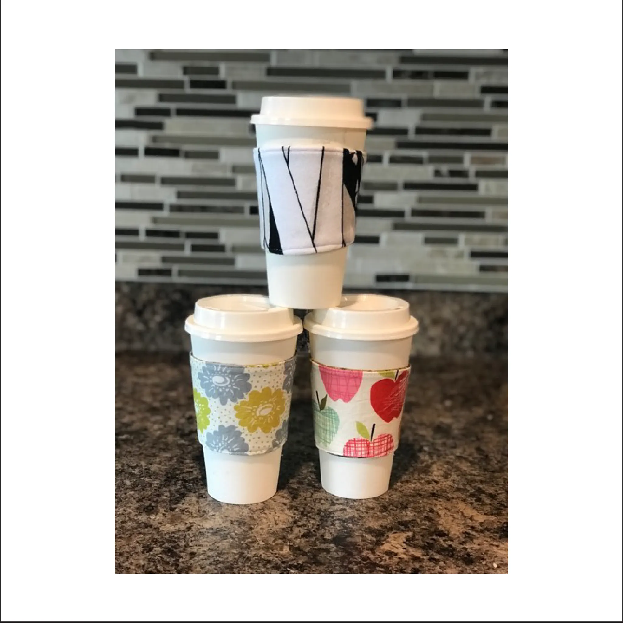 Captain Cup Sleeve PDF Sewing Pattern | Disposable Cup Size 12oz. and 16oz