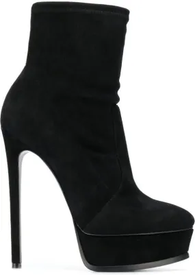 Casadei platform ankle boots Black