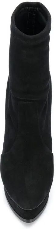 Casadei platform ankle boots Black