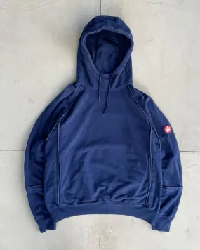 CAV EMPT HEAVYWEIGHT PIPED BLUE HOODIE - L