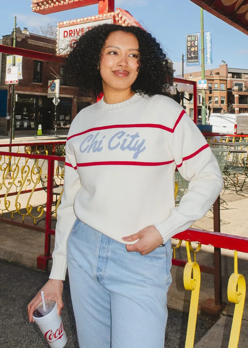 Chi City Varsity Stripe Sweater