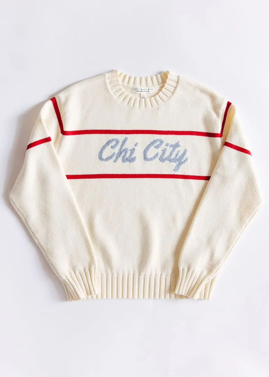 Chi City Varsity Stripe Sweater