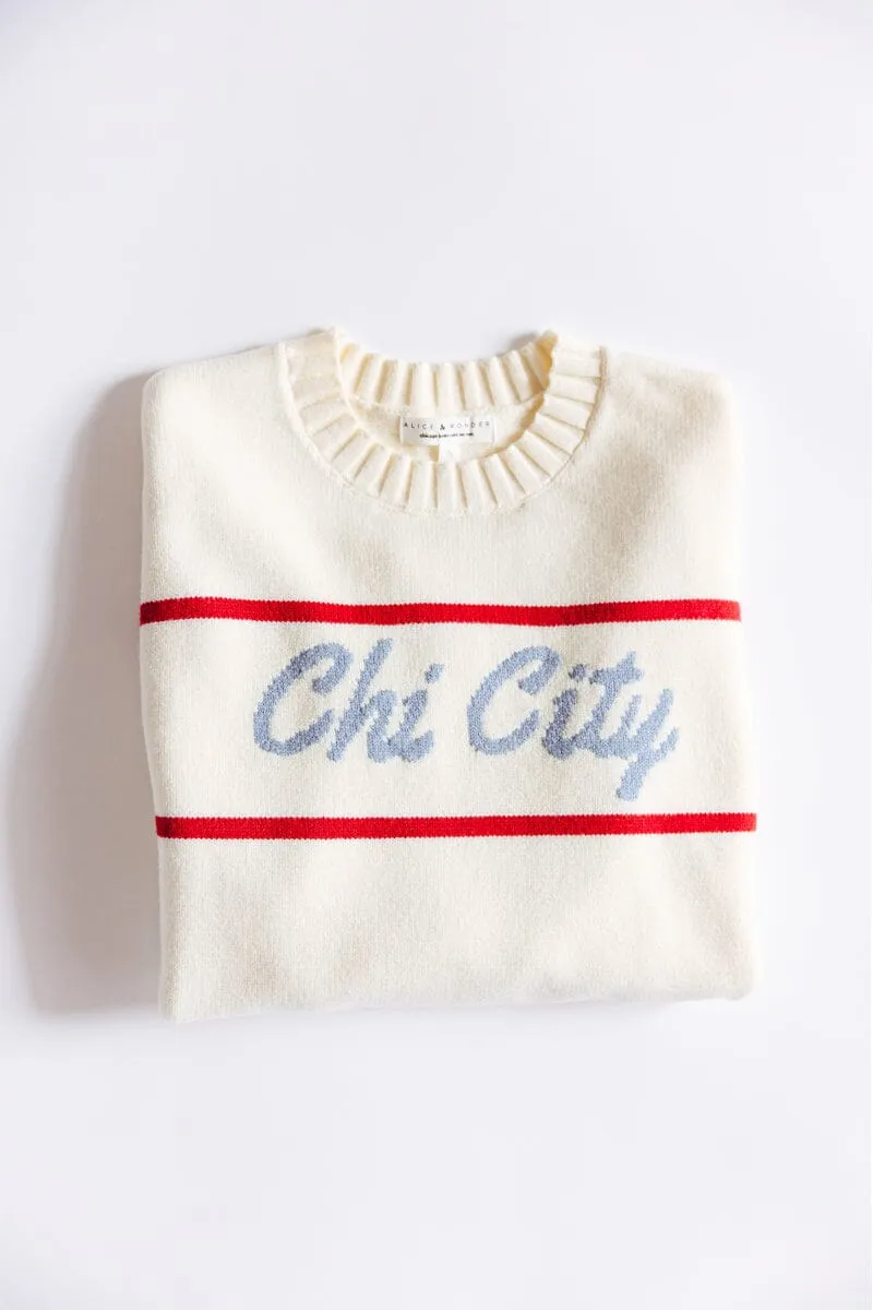 Chi City Varsity Stripe Sweater