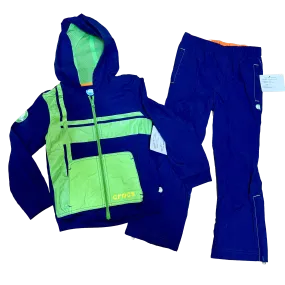 Children's Crocs  Nylon Windwear Hooded Jacket and Pant Set Navy - Size 5