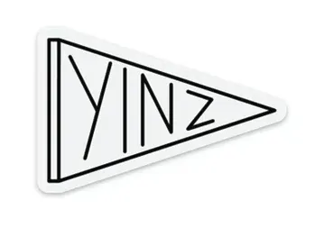 Clear Vinyl Yinz Pennant Sticker