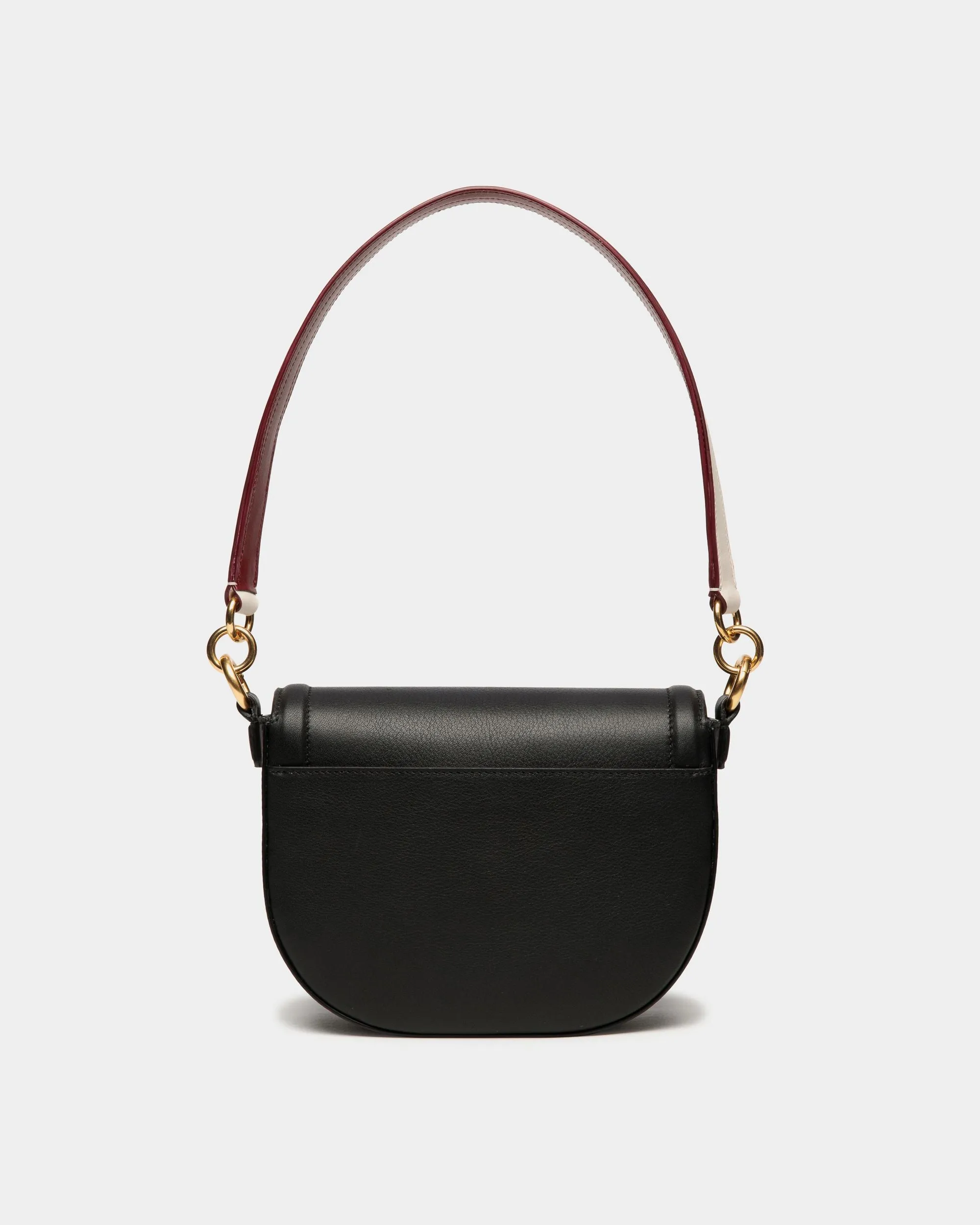 Code Crossbody Bag In Black Leather 