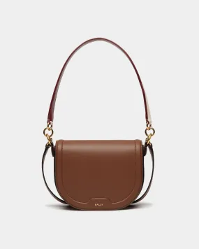 Code Crossbody Bag In Brown Leather 