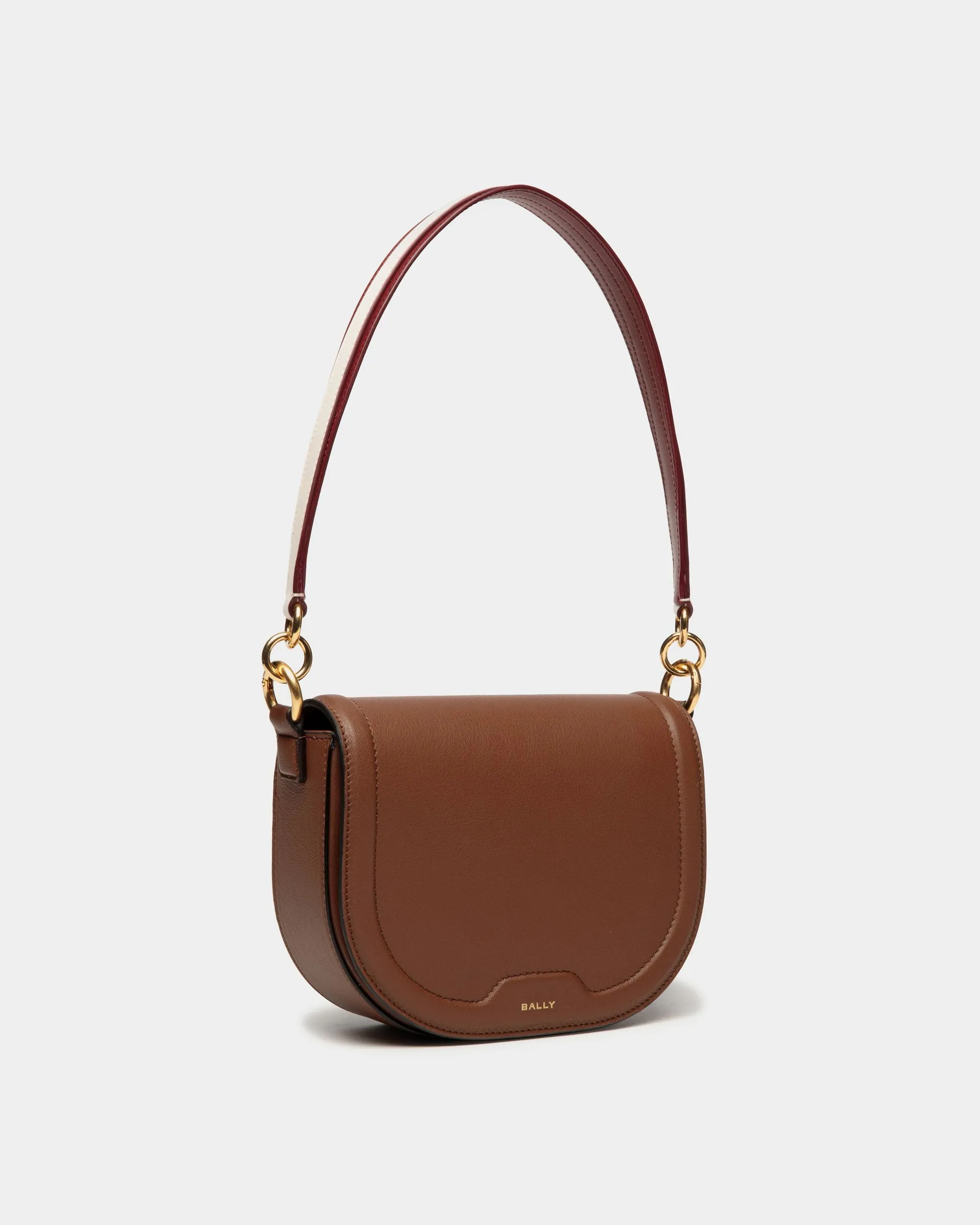 Code Crossbody Bag In Brown Leather 