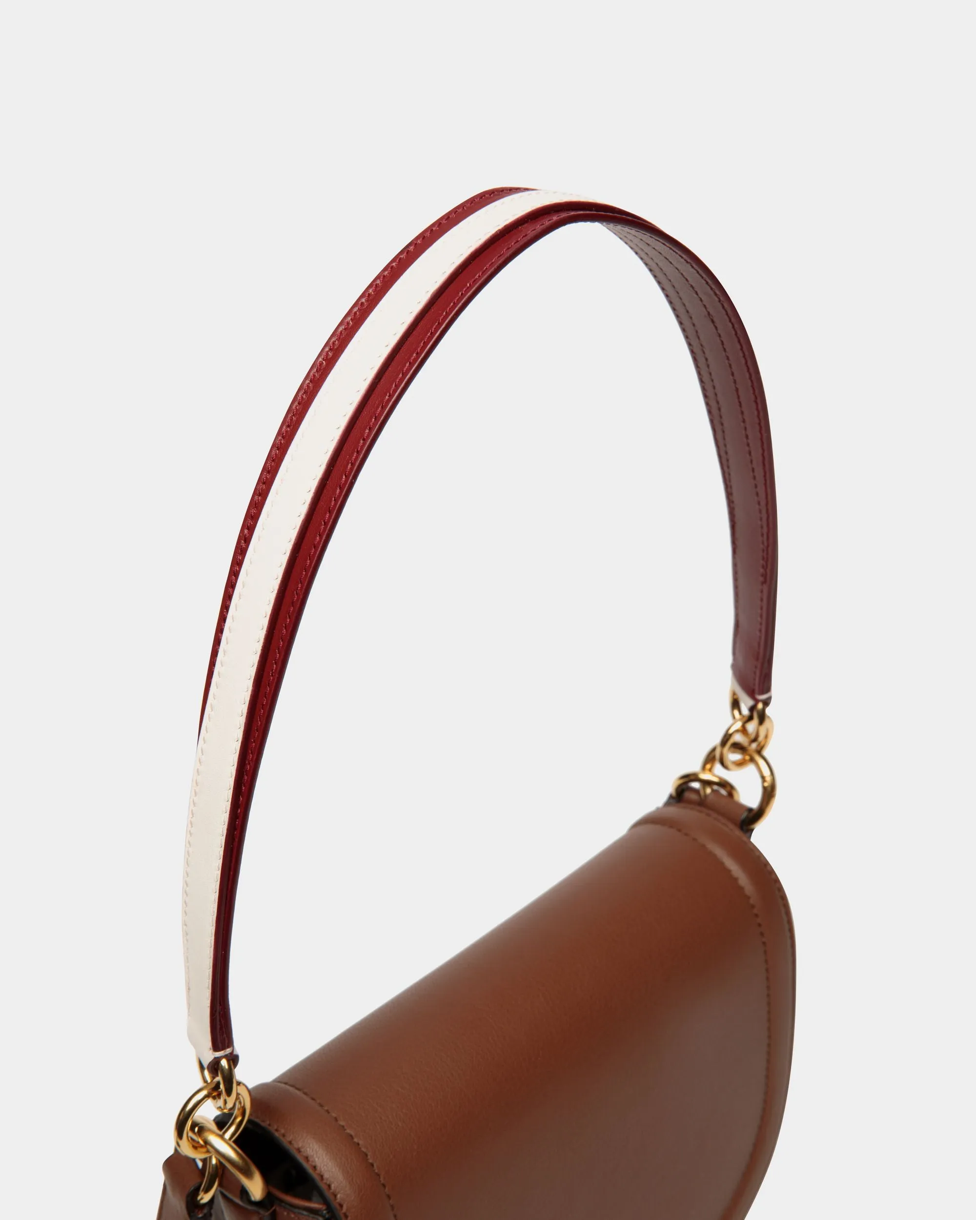 Code Crossbody Bag In Brown Leather 