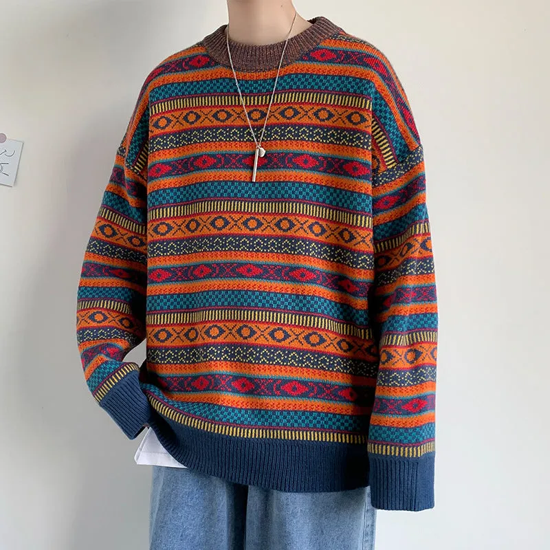 Colorblock Striped Sweater