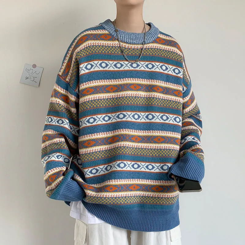 Colorblock Striped Sweater