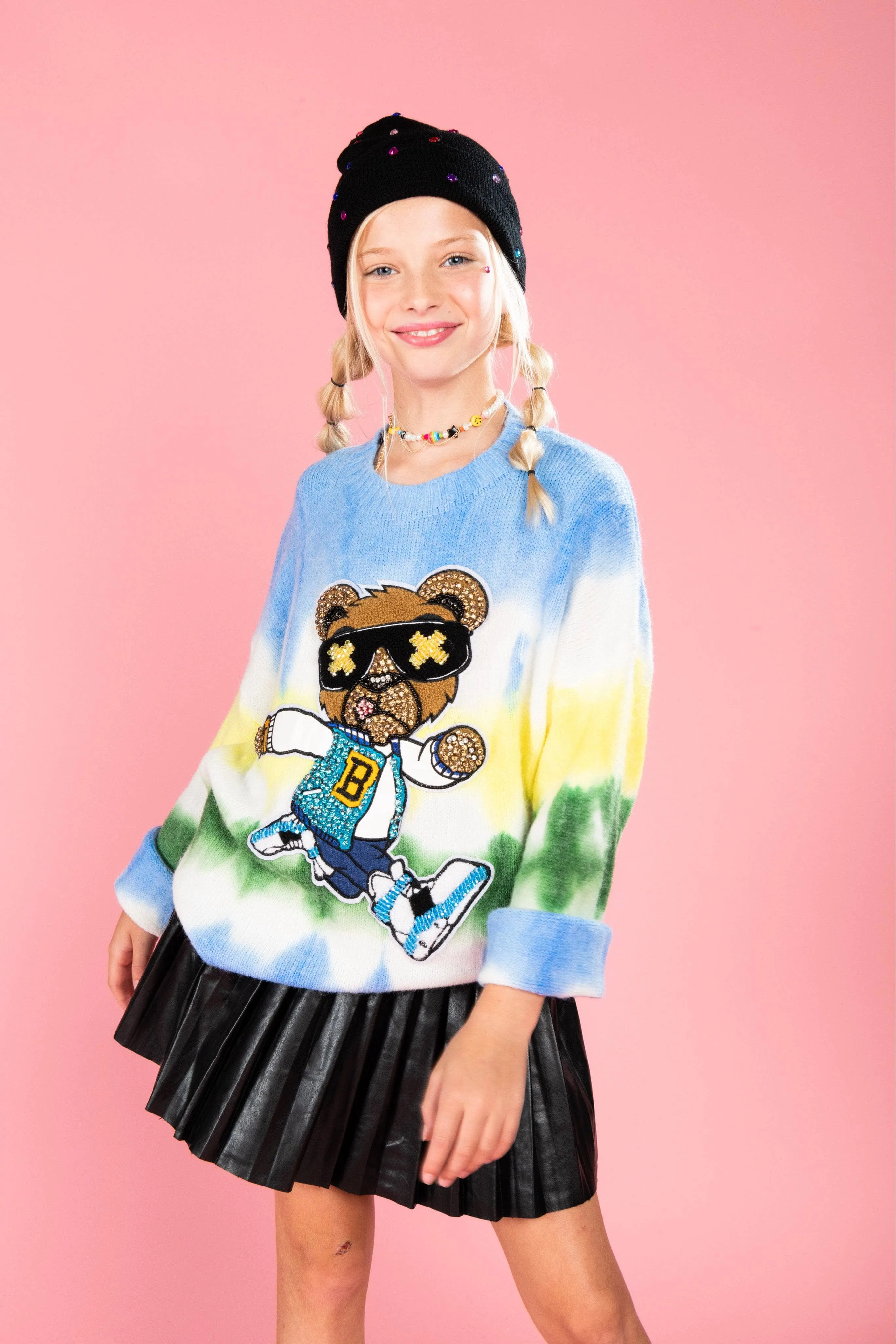 Cool Teddy Bear Crystal Sweater