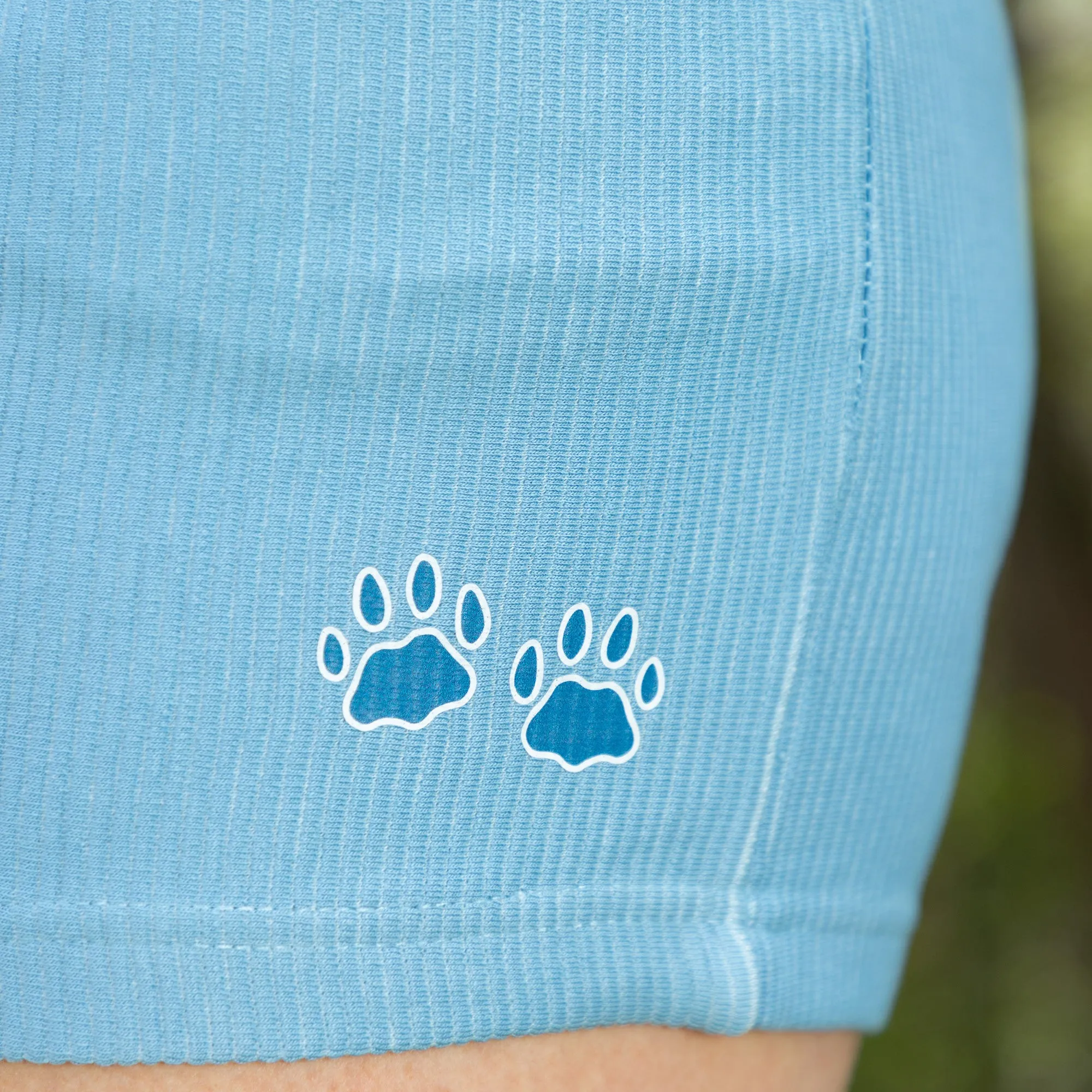 Corded Fleece Paw Print Shorts