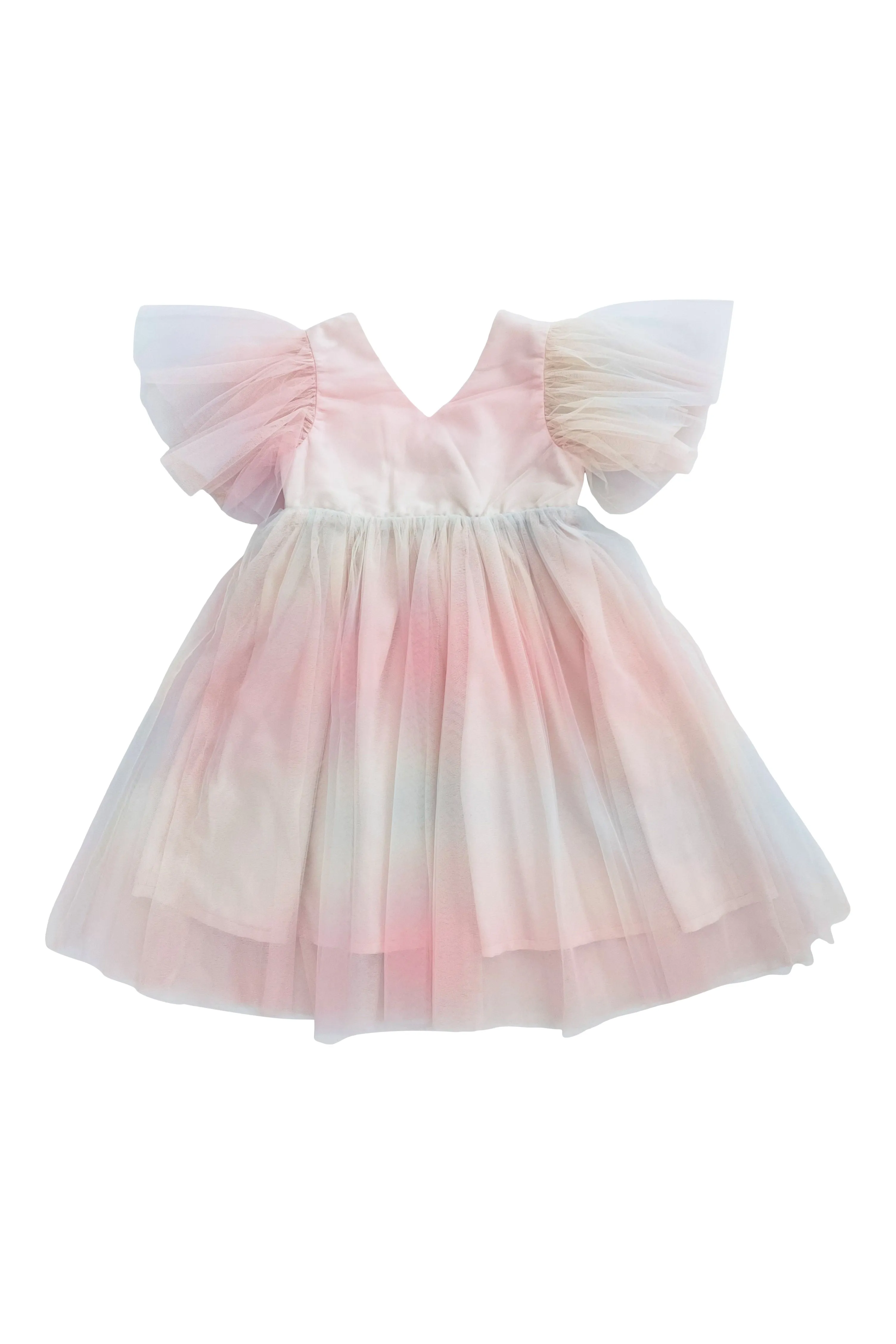 DOLLY UNICORN RAINBOW PASTELS   TULLE PRINCESS DRESS ballet pink