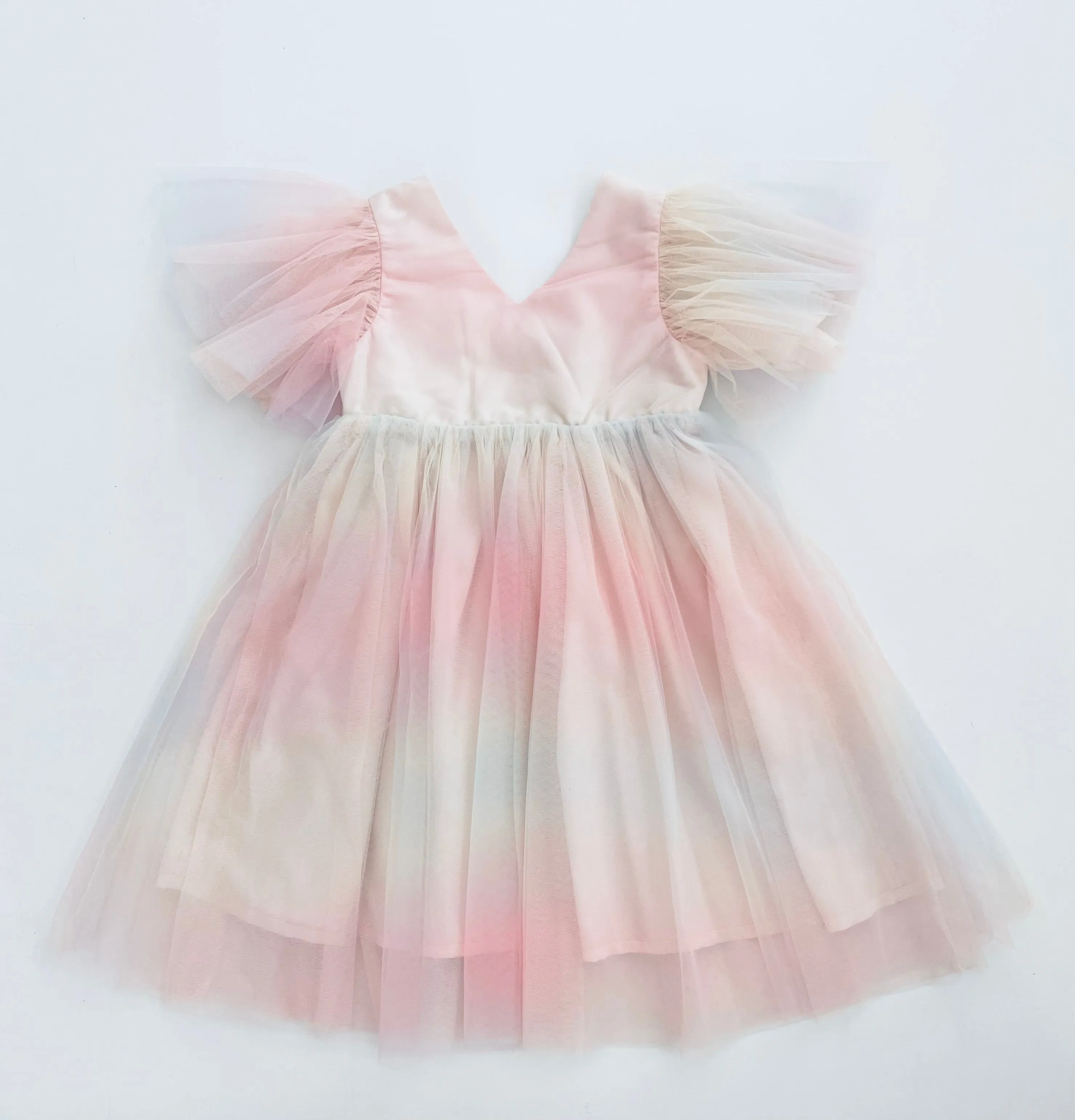 DOLLY UNICORN RAINBOW PASTELS   TULLE PRINCESS DRESS ballet pink