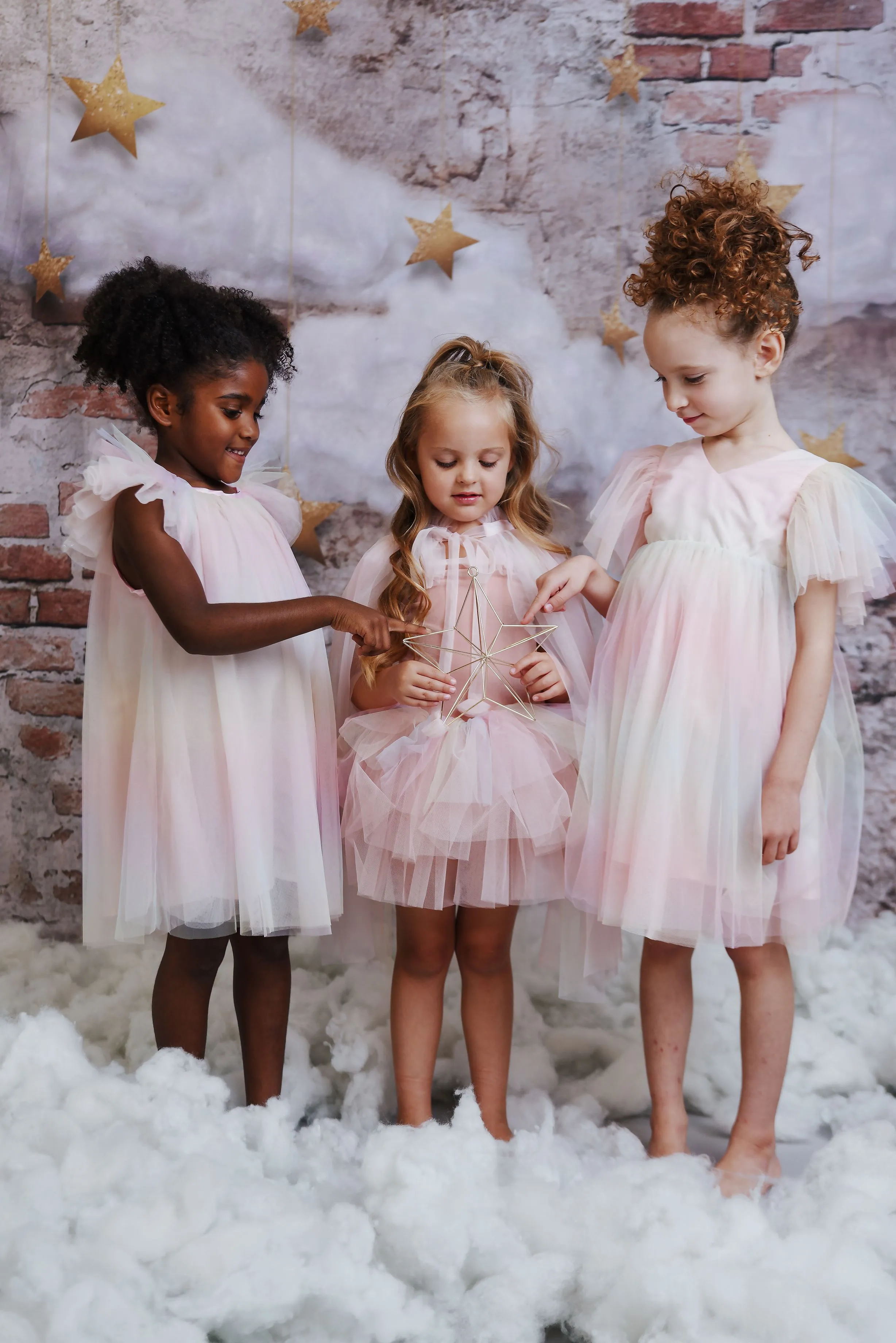 DOLLY UNICORN RAINBOW PASTELS   TULLE PRINCESS DRESS ballet pink