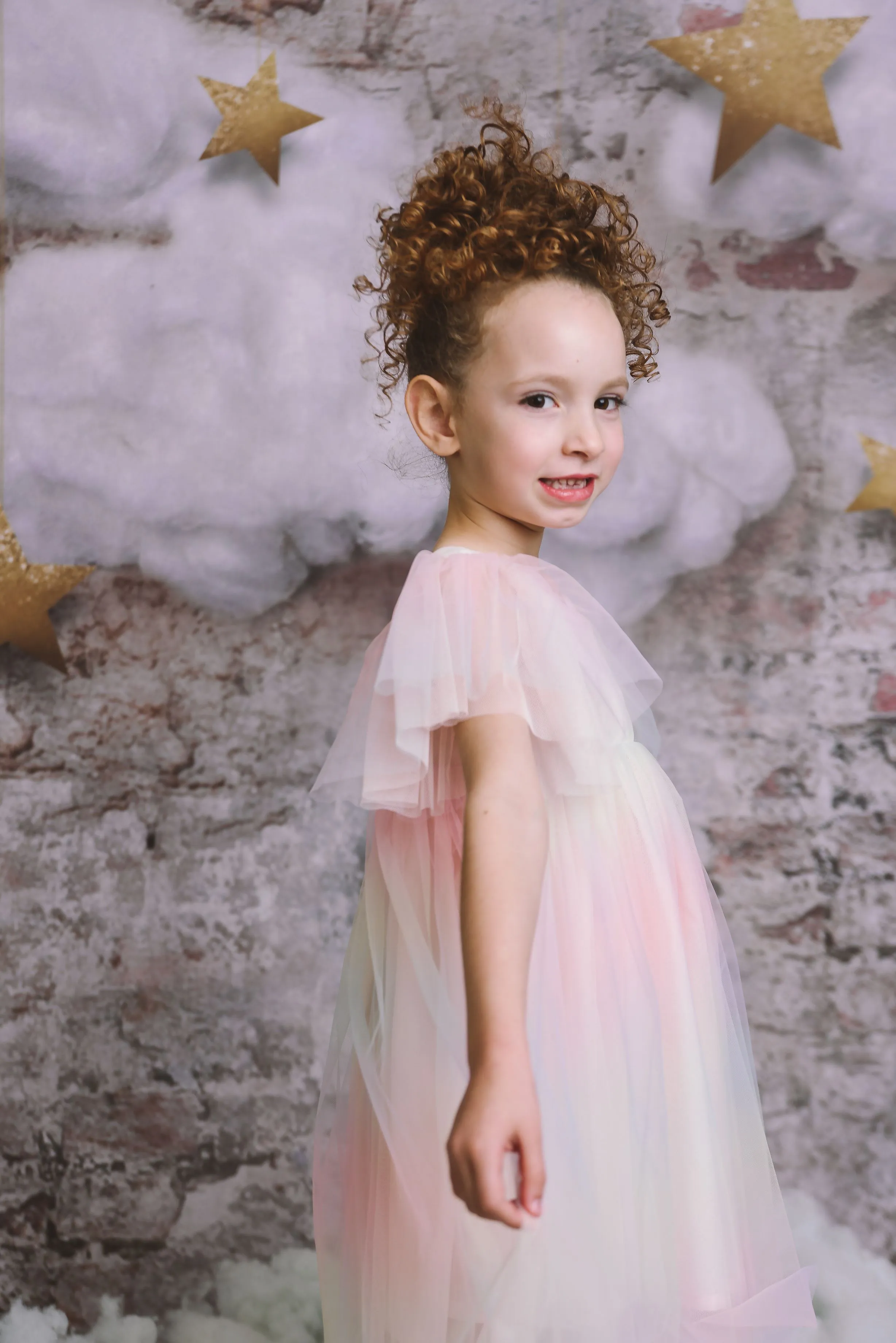 DOLLY UNICORN RAINBOW PASTELS   TULLE PRINCESS DRESS ballet pink