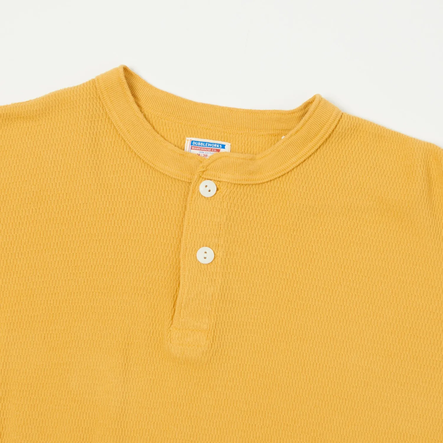 Dubbleworks Thermal Henley Tee - Citrus