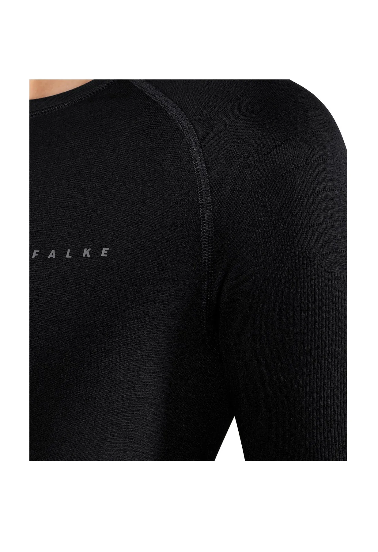 Falke Long Sleeved Tight Fit Black Ski Base Layer