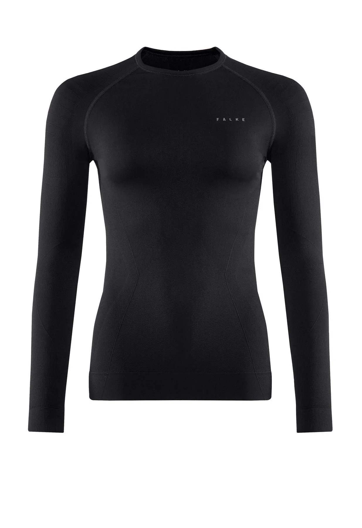 Falke Long Sleeved Tight Fit Black Ski Base Layer