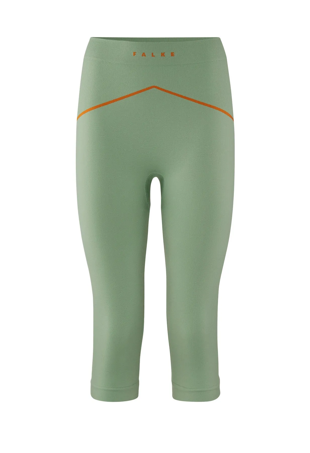 Falke Pale Green 3/4 length ski thermal leggings