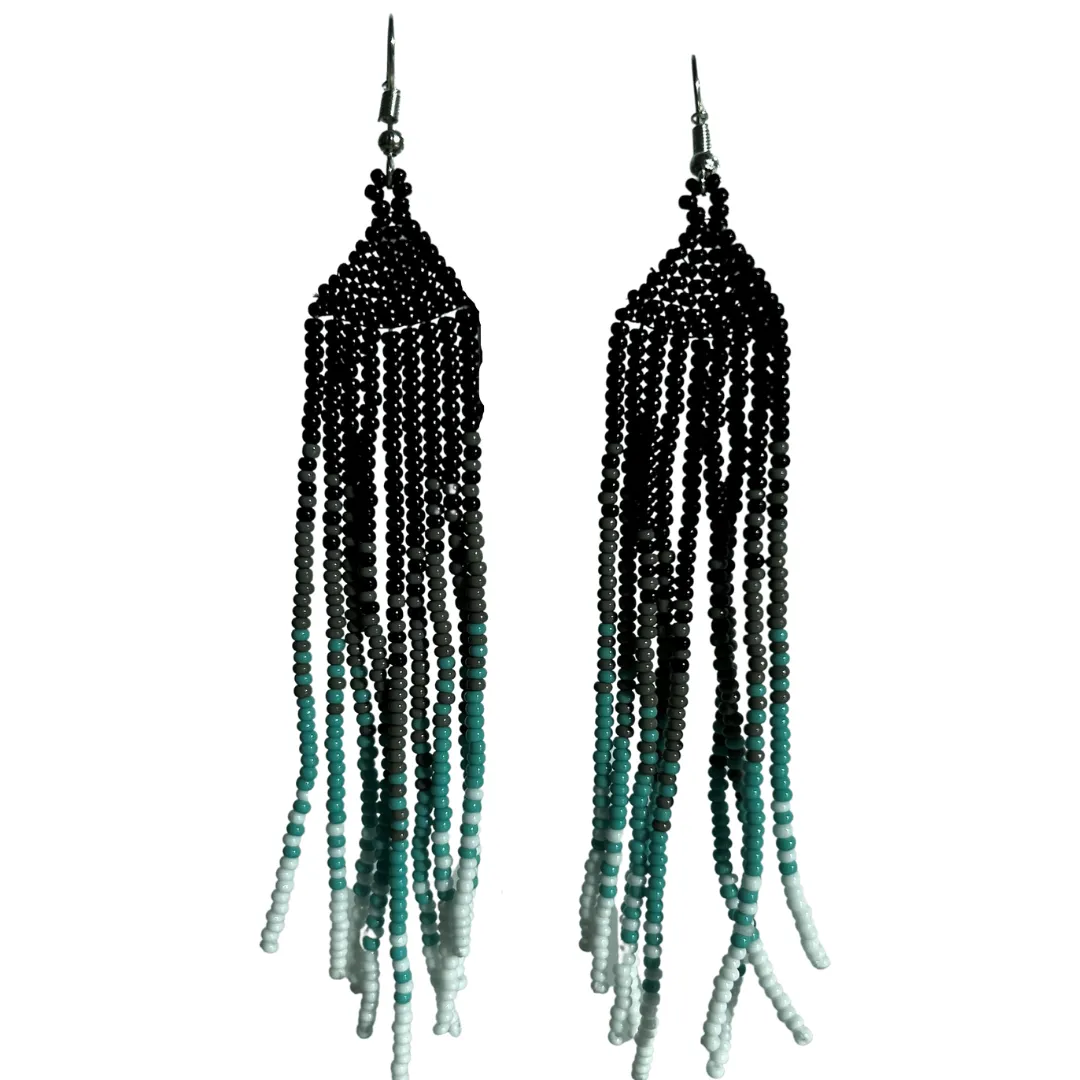 Fringe Long Beaded Earrings