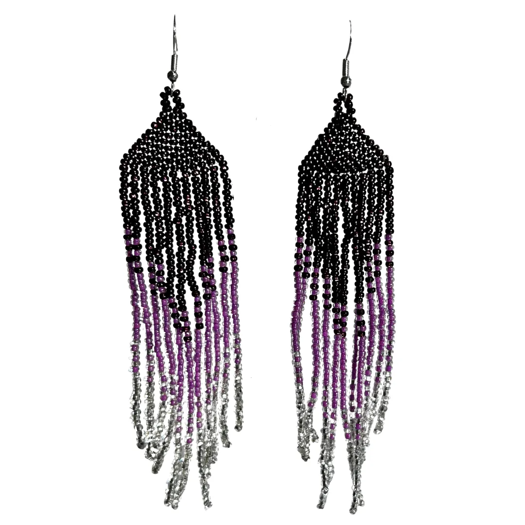 Fringe Long Beaded Earrings