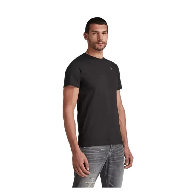 G-STAR Base D16411336 T-shirt Base In Cotone Uomo Black