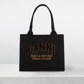 GANNI Easy Shopper Large Tote - Black