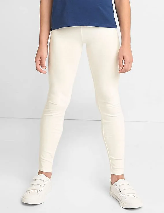 GAP Girls White Stretch Jersey Leggings