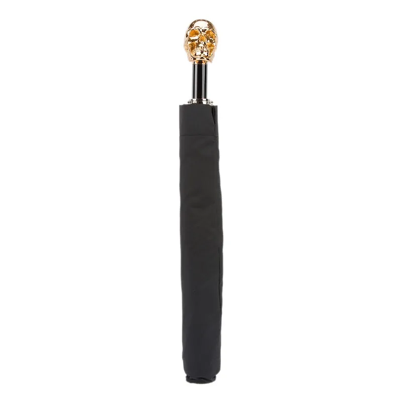 GOLD SKULL FOLDING UMBRELLA