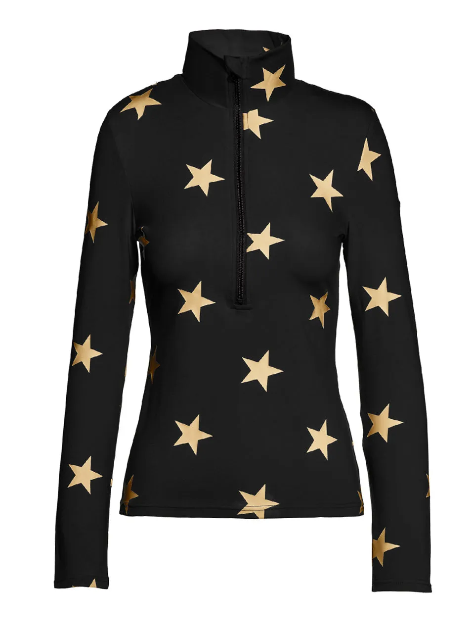 Goldbergh Premier Ski Base Layer in Black with Gold Stars