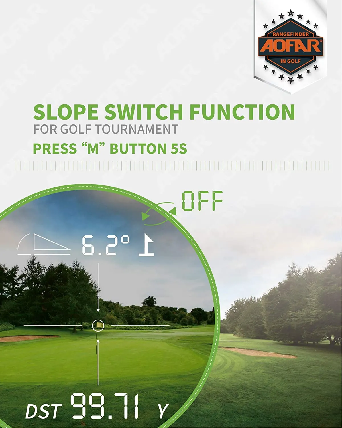 Golf Rangefinder Slope on/Off GX-2S, Flag Lock with Vibration, 600 Yards White Range Finder,Waterproof, Gift Packaging