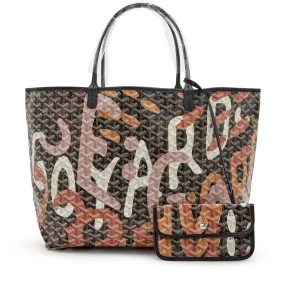 Goyard Pink Lettres Camouflage Goyardine Coated Canvas Saint Louis GM Tote, 2023