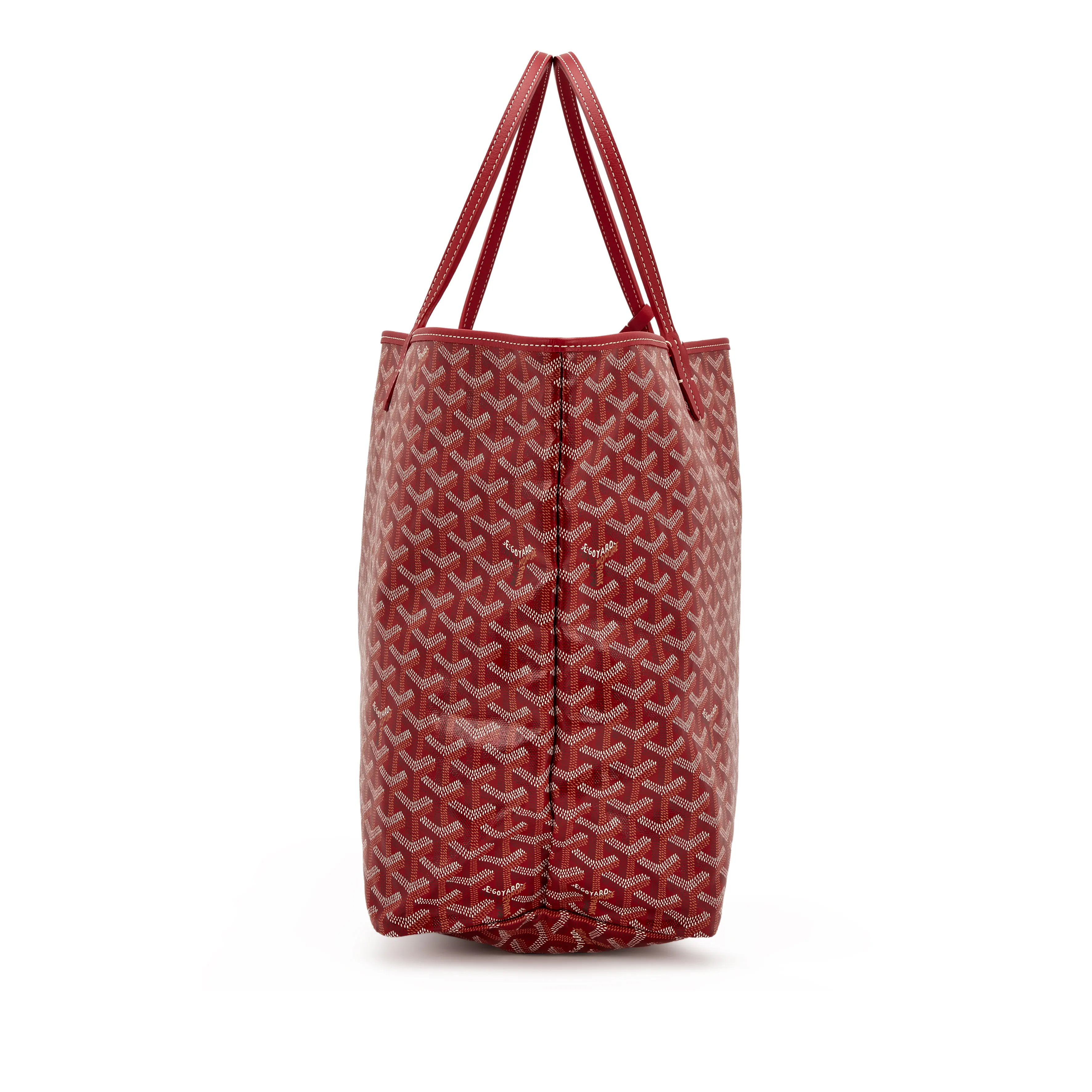 Goyard Red Goyardine Canvas and Chevroches Calfskin Saint Louis GM Tote, 2023