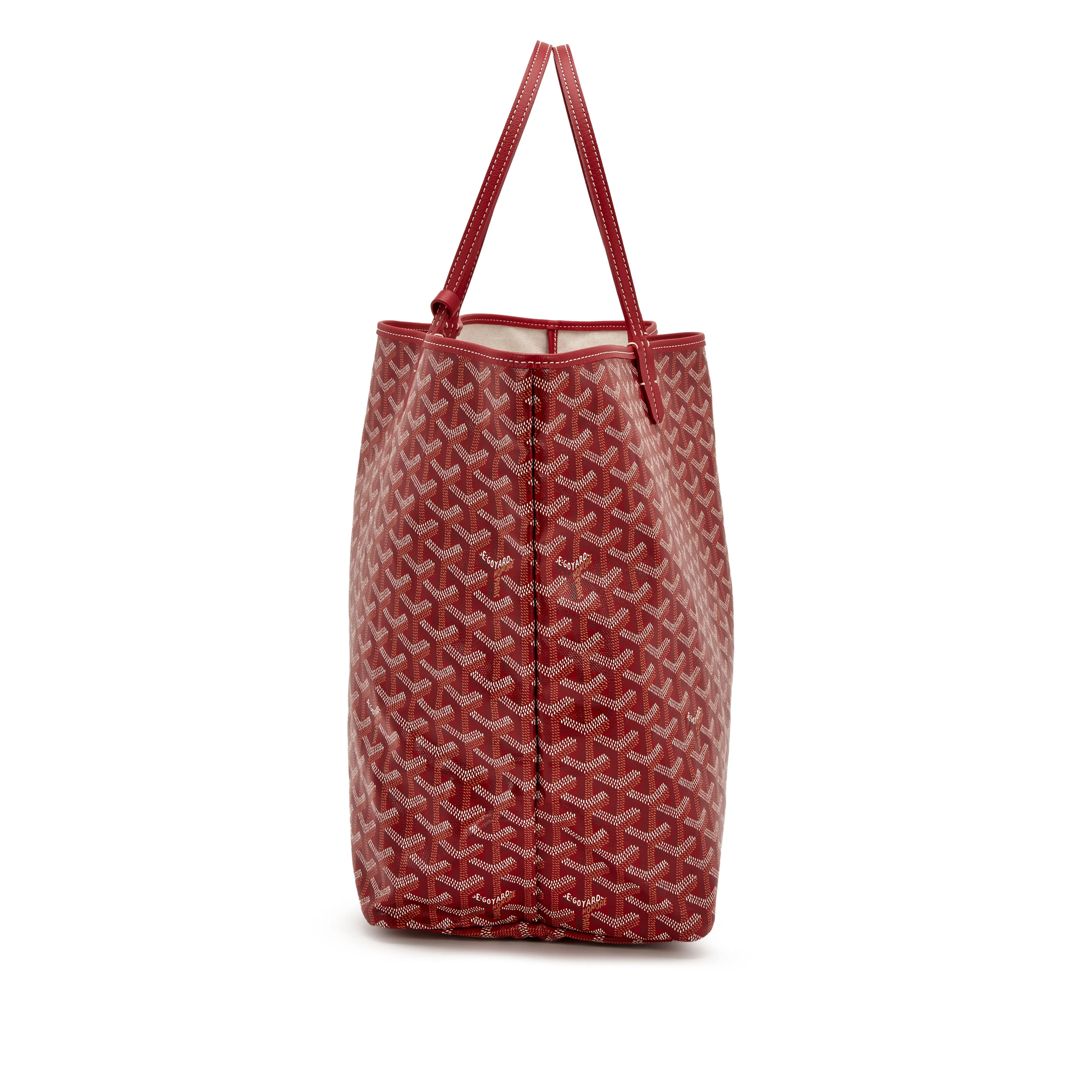 Goyard Red Goyardine Canvas and Chevroches Calfskin Saint Louis GM Tote, 2023